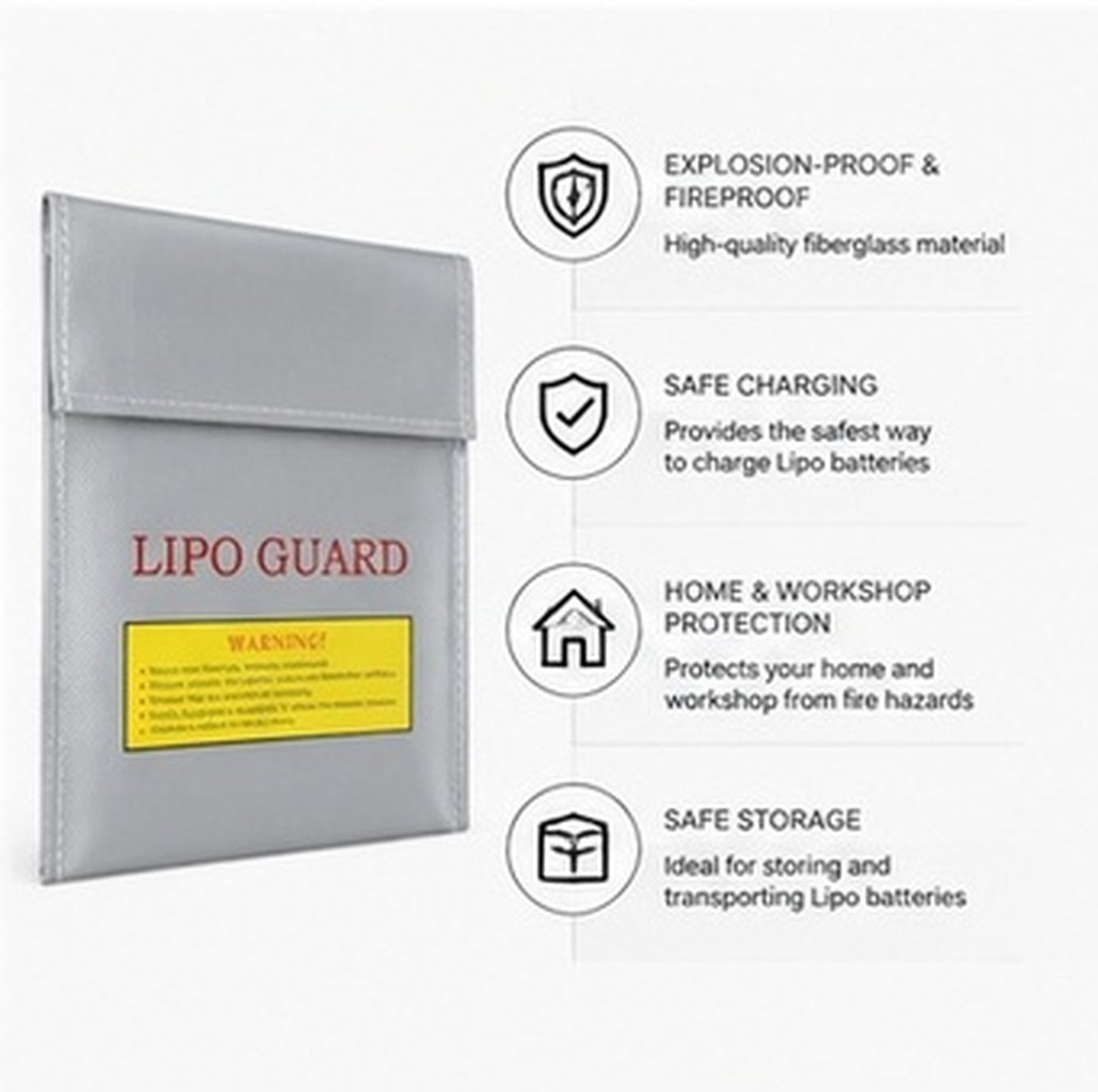 18x23cm Professional Rc Lipo B - Lipo Battery Fireproof Safety Charge Box ulasan dan harga
