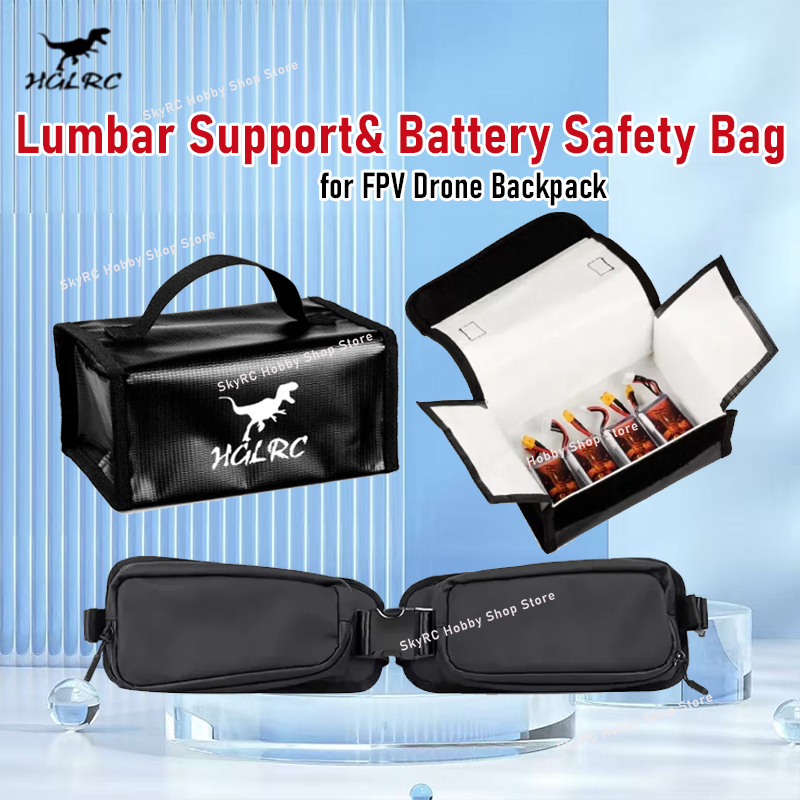HGLRC Lumbar Support & LiPo Ba - Lipo Battery Fireproof Safety Charge Box ulasan dan harga